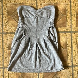 Strapless Gray Dress
